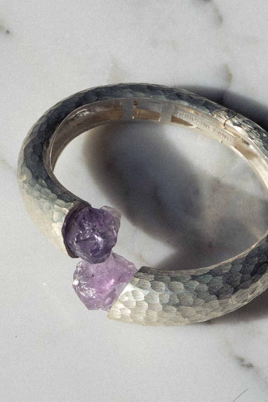C-bracelet with Amethyst Stone