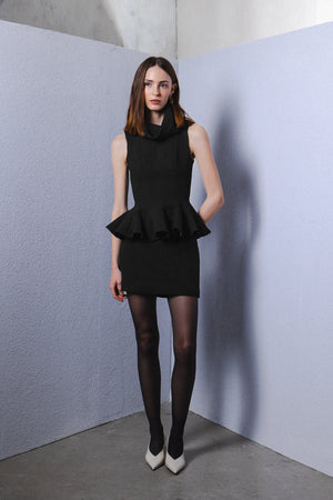 Black wool skirt