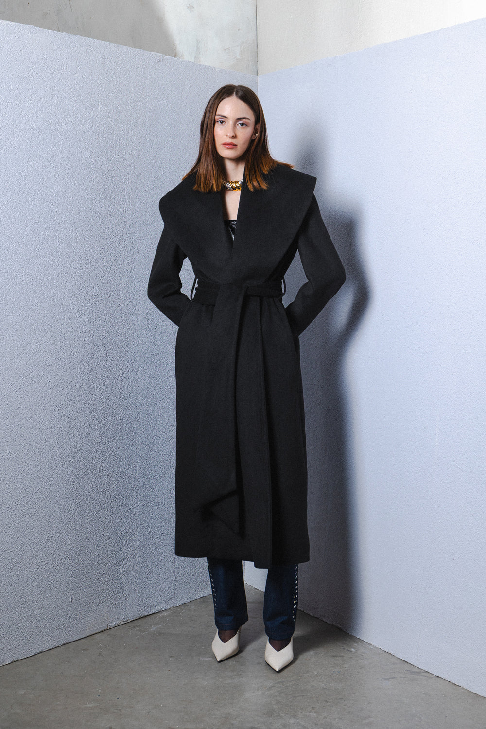 Wool tailored coat