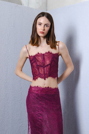 Lace cropped top