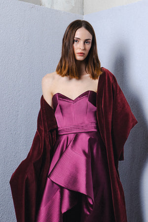 Velvet shawl jacket