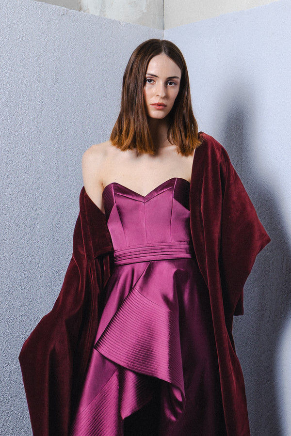 Velvet shawl jacket