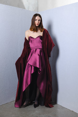 Velvet shawl jacket