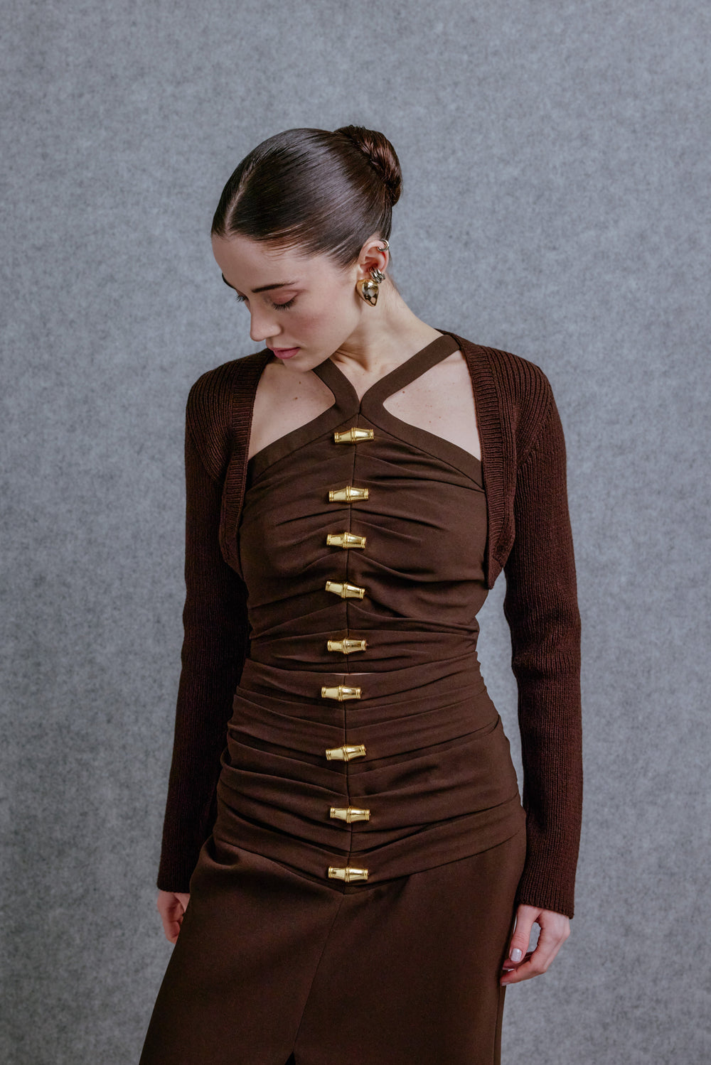 Hulter neck cropped top