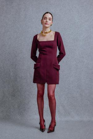 Short crepe dress
