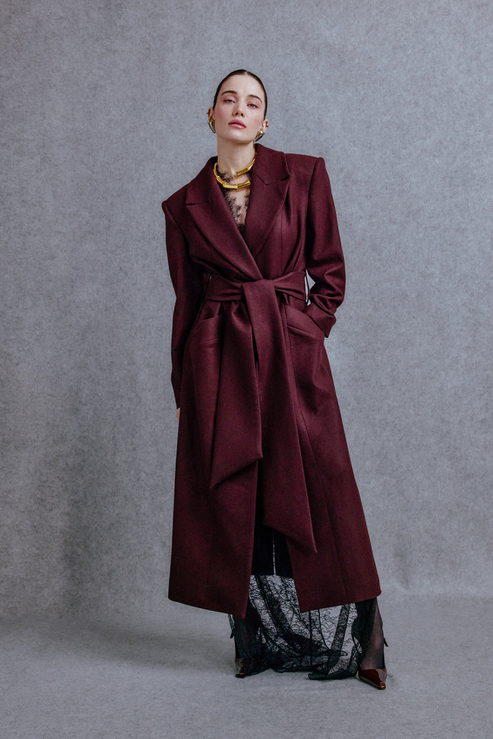 Oversized wool coat