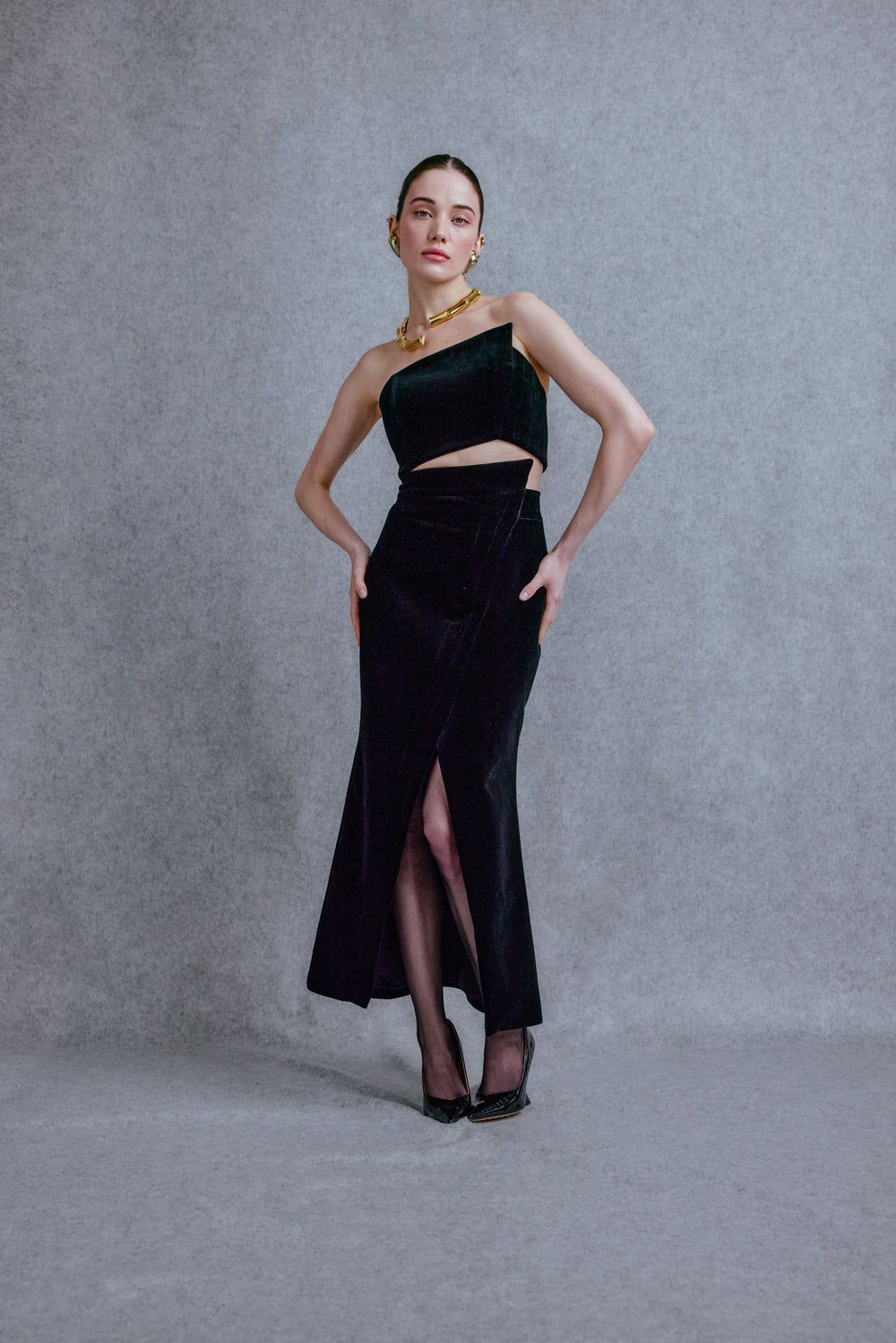 Midi envelope skirt