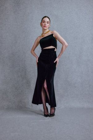 Midi envelope skirt