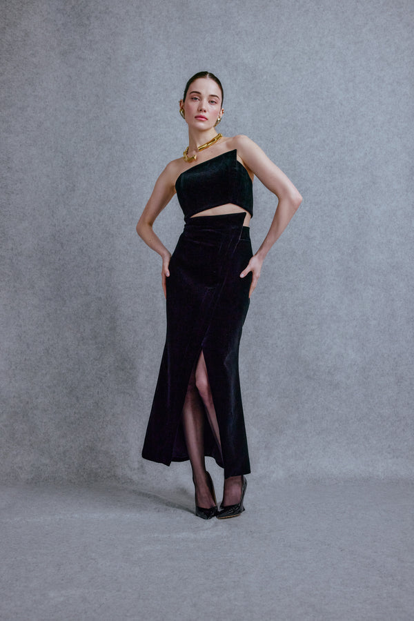 Midi envelope skirt