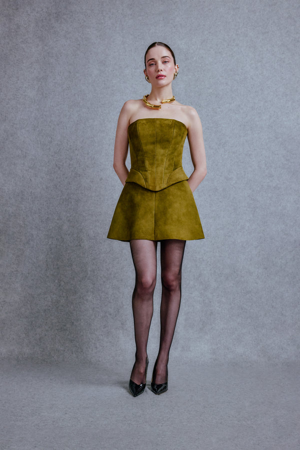 Suede Corseted top