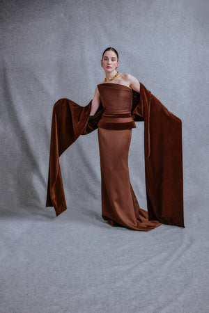 Architectural KL corset with straight skirt