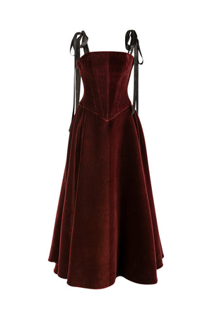 Velvet evening gown