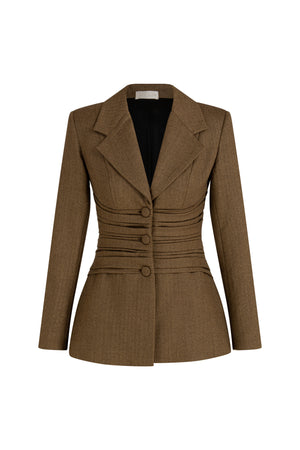 Wool chevron blazer