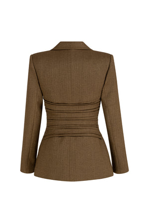 Wool chevron blazer