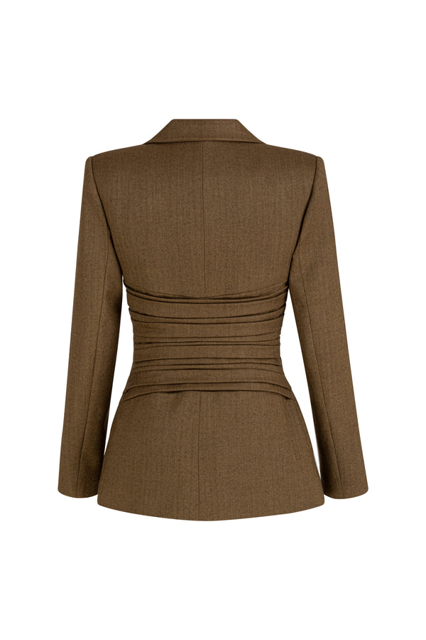 Wool chevron blazer