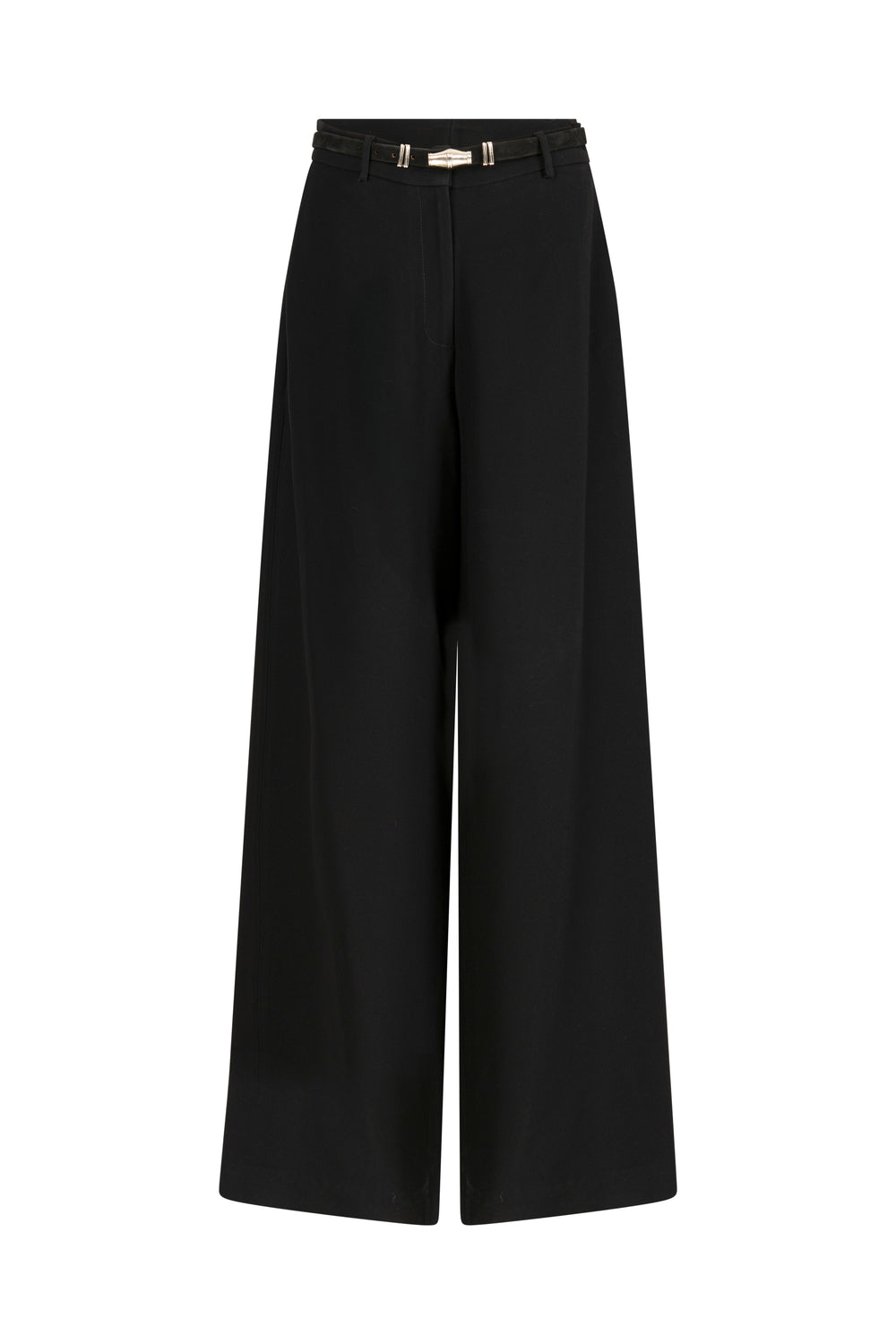 Straight crepe pants
