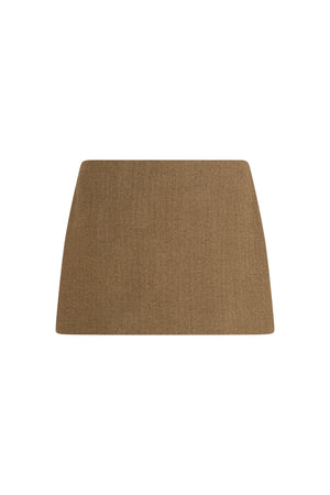 Wool chevron mini skirt