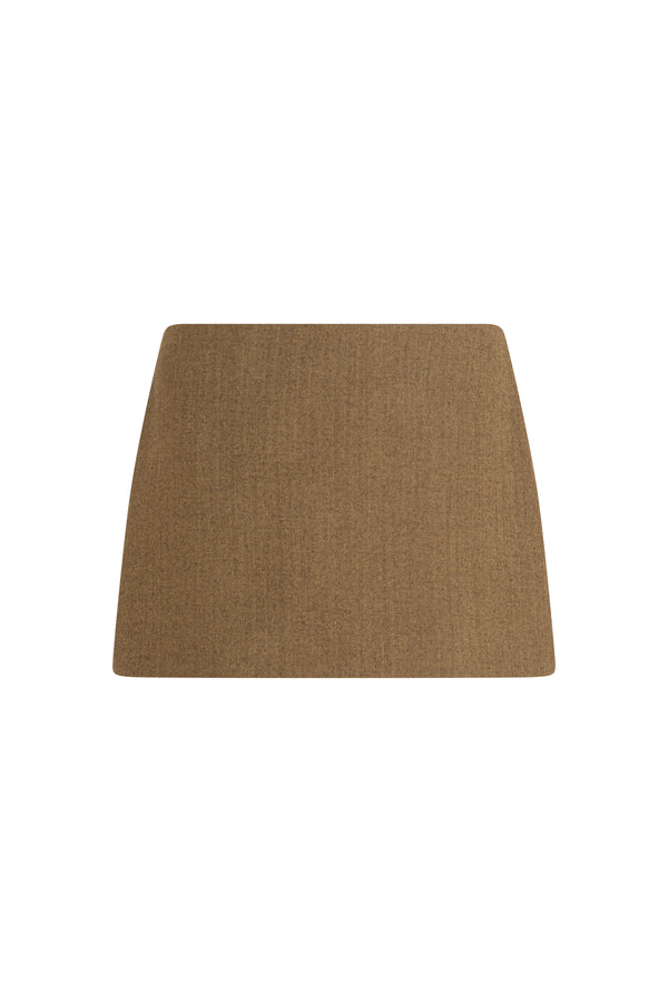 Wool chevron mini skirt
