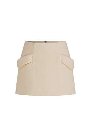Mini crepe skirt
