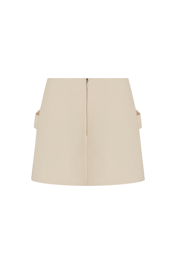 Mini crepe skirt
