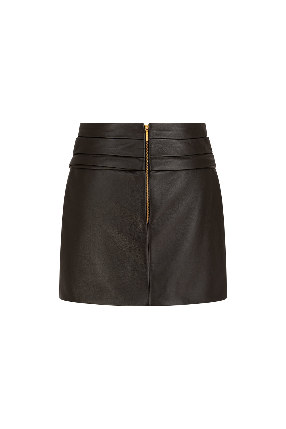 Leather short skirt