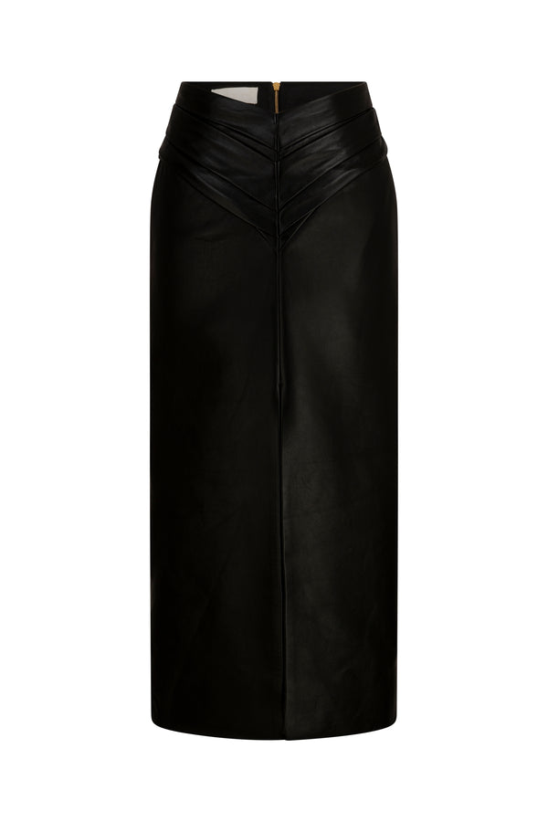 Leather Midi Skirt