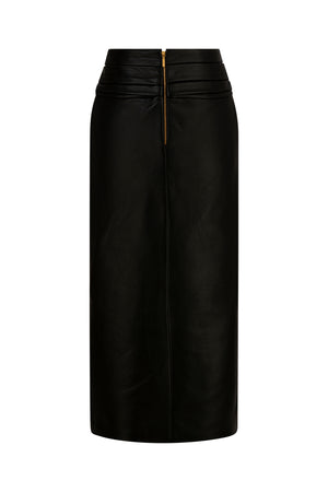 Leather Midi Skirt