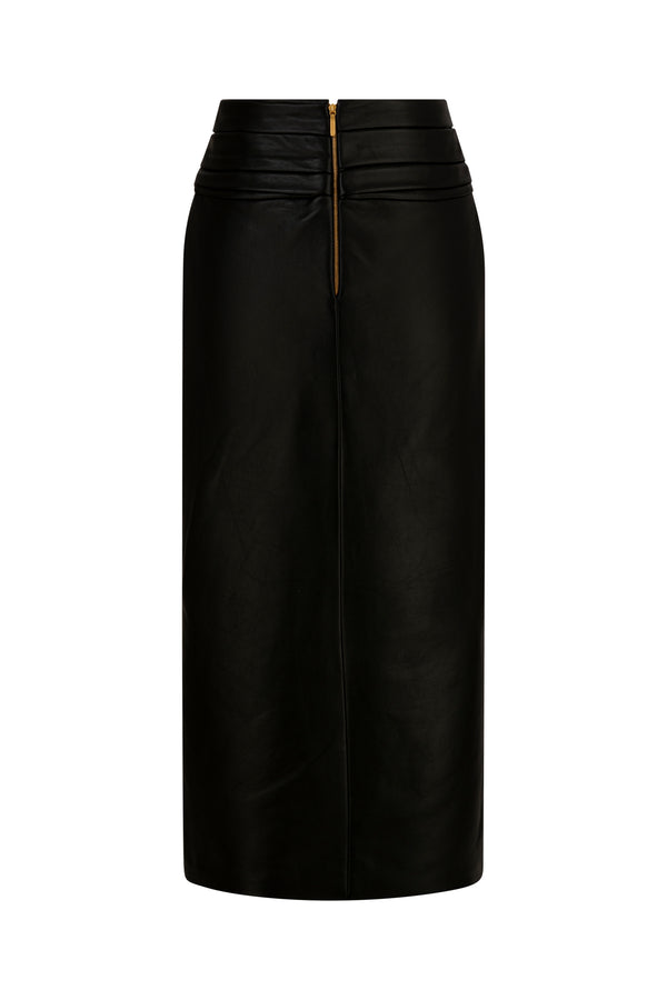 Leather Midi Skirt