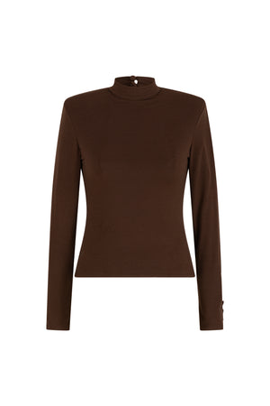 High neck stretch top
