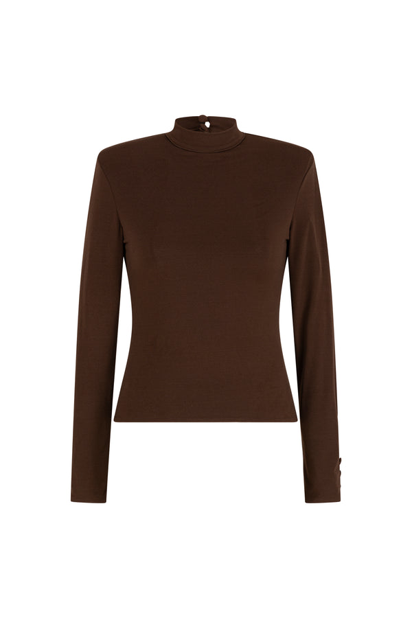 High neck stretch top