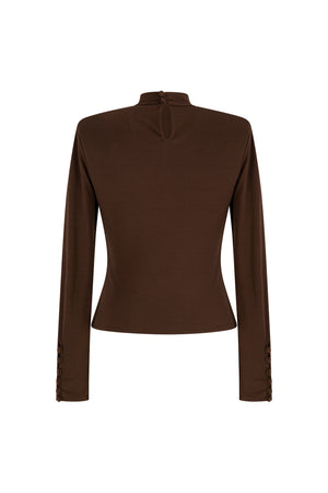 High neck stretch top
