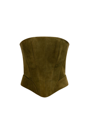 Suede Corseted top