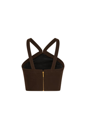 Hulter neck cropped top