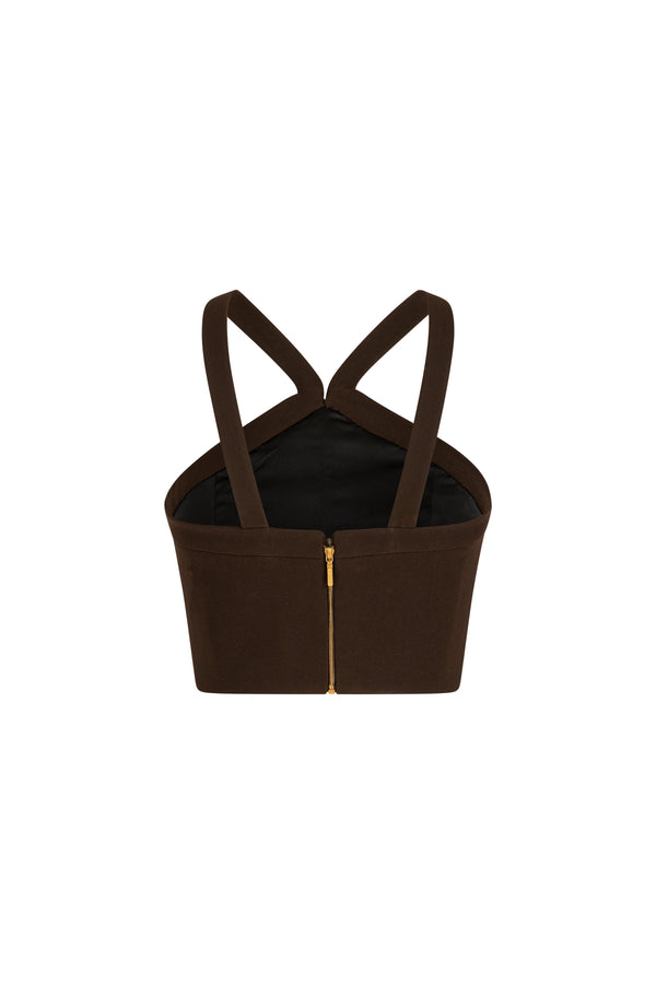 Hulter neck cropped top