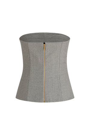 Corseted wool top