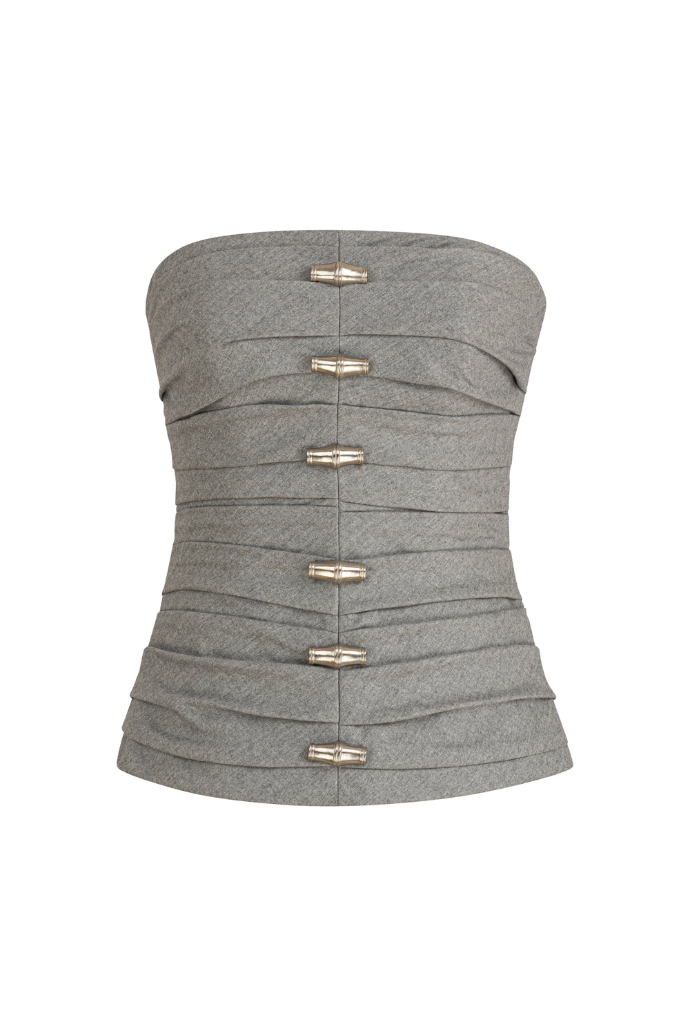 Corseted wool top