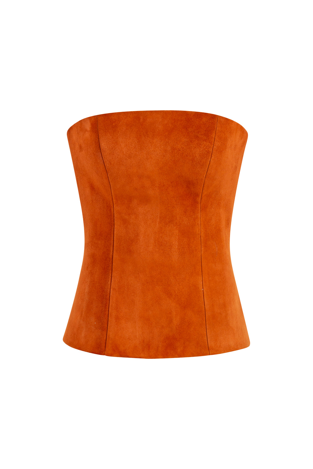 Suede corset top