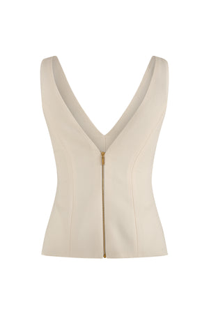 V-neck crepe top