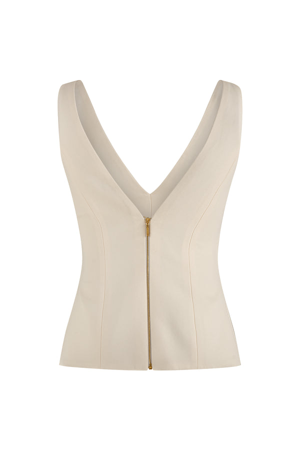V-neck crepe top