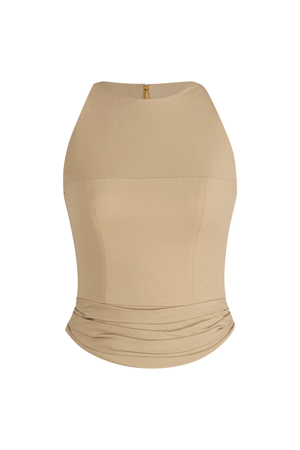 Sleeveless gabardine top