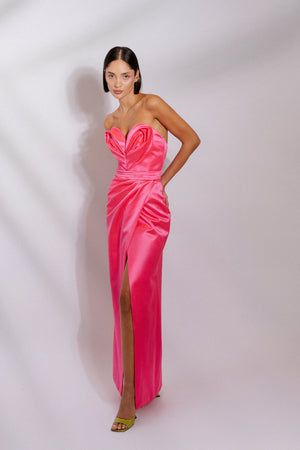 Signature heart shaped evening gown