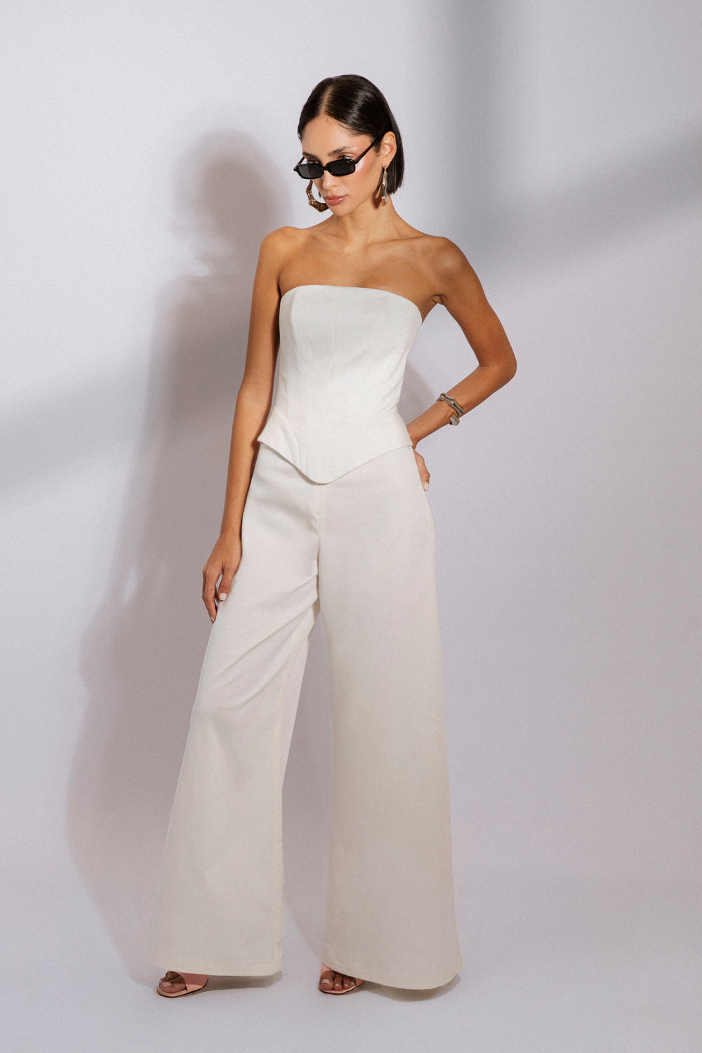 Cotton gabardine corset