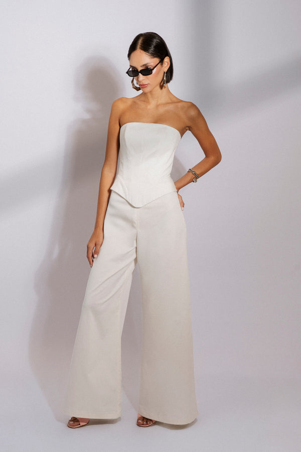Cotton gabardine corset