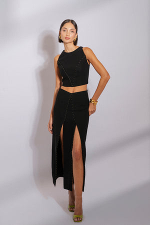 Midi skirt with 2 slit openings