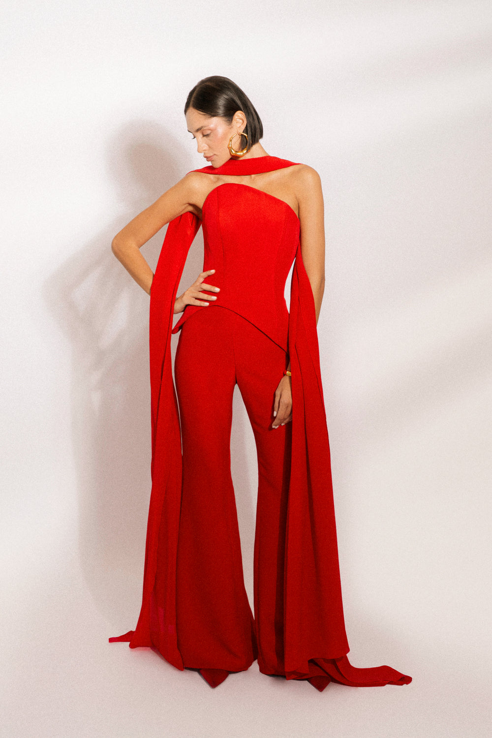 Fitted tailored flared pants