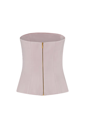 Straight cut crepe corset