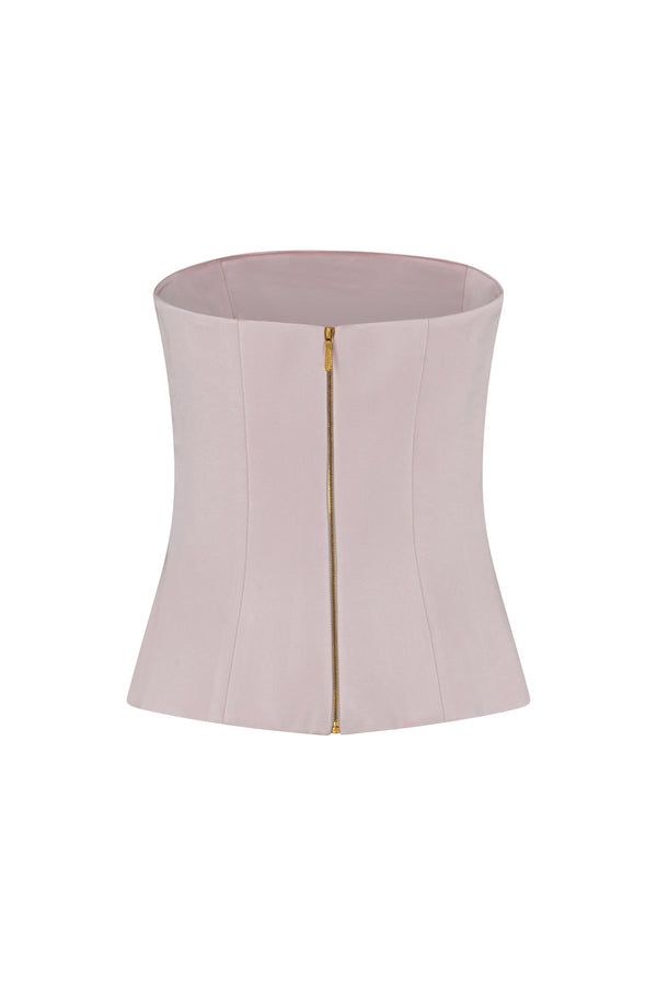 Straight cut crepe corset