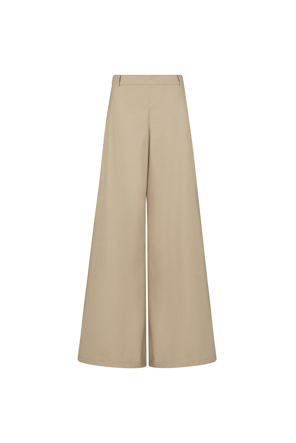 Wide leg gabardine pants