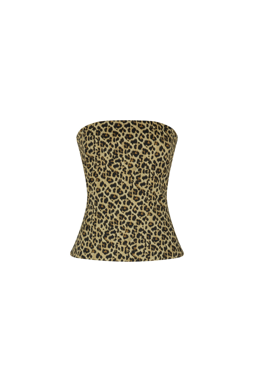 Strapless leopard corset