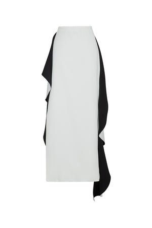 Midi 2 tone skirt with frill detail